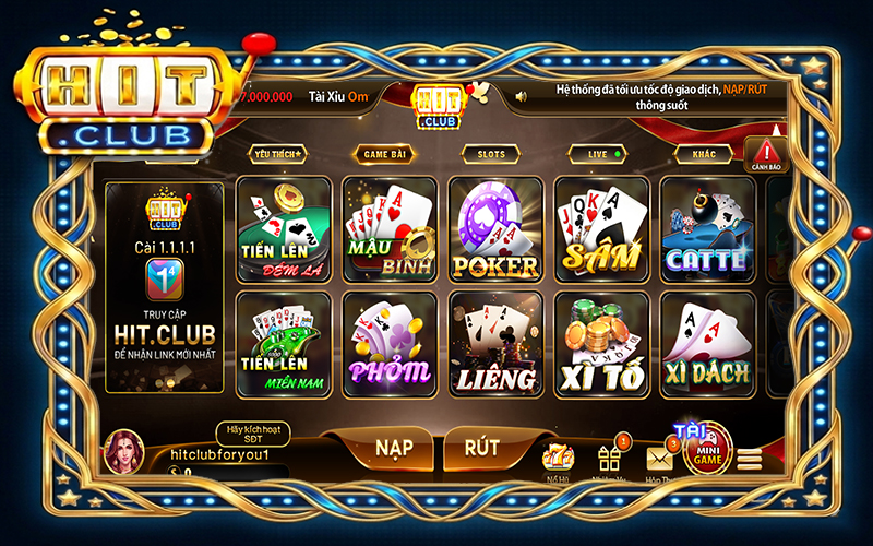 Danh mục trò chơi Casino và game bài đổi thưởng tại Hitclub