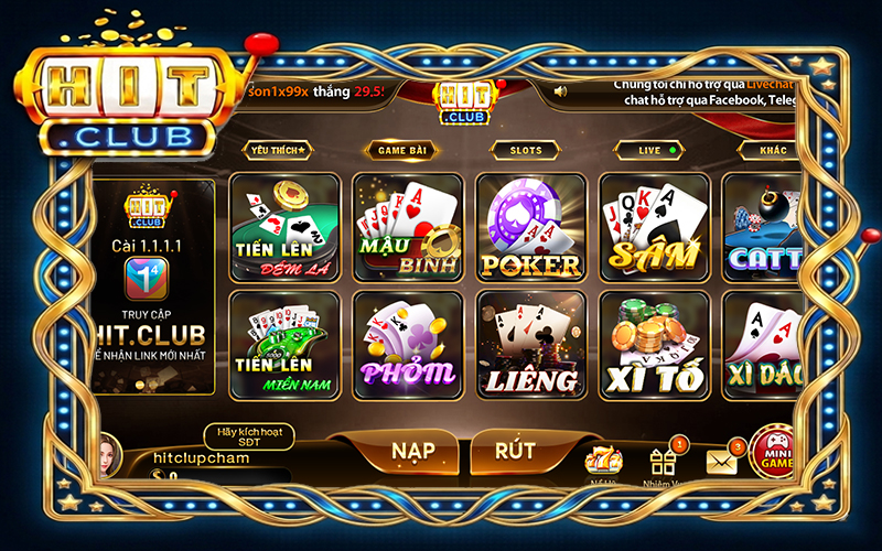 Giao diện game bài đổi thưởng trực tuyến chất lượng cao