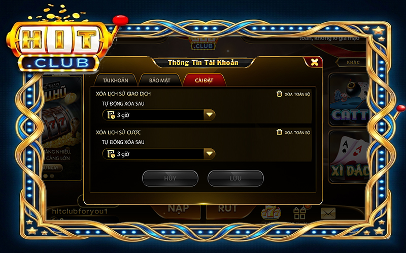 Quy trình vô hiệu hóa dữ liệu tại trang chủ cổng game