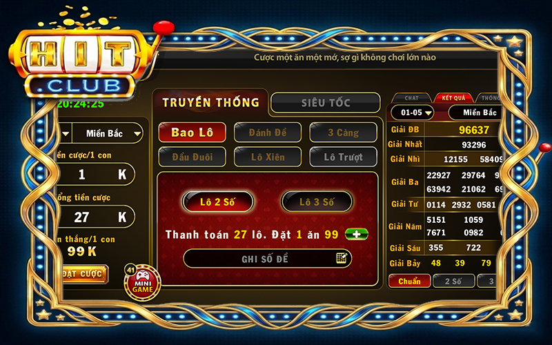 Tỷ lệ trả thưởng XSKT tại cổng game Hitclub